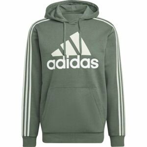 adidas 3-STRIPES HOODIE Pánská mikina, zelená, velikost