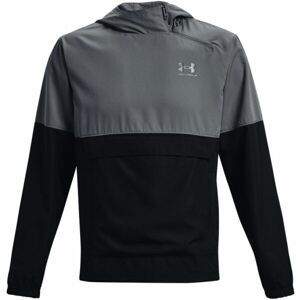 Under Armour WOVEN ASYM ZIP PULLOVER Pánská bunda, černá, velikost