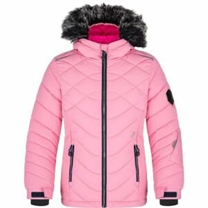 Loap FULLY Růžová 112-116 - Dětská lyžařská bunda