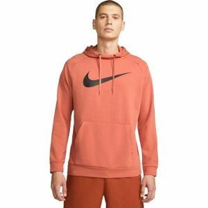 Nike DRY SWOOSH Pánská tréninková mikina, oranžová, veľkosť M