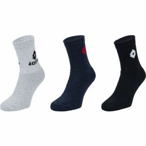 Lotto TENNIS 3P Unisex sportovní ponožky, černá, velikost 43-46