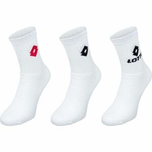 Lotto TENNIS 3P Unisex sportovní ponožky, bílá, velikost 39-42