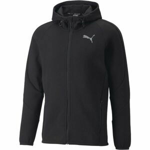 Puma EVOSTRIPE FULL-ZIP HOODIE Pánská sportovní mikina, černá, velikost XXL