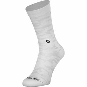 Scott TRAIL CAMO CREW Ponožky, bílá, veľkosť 39-41