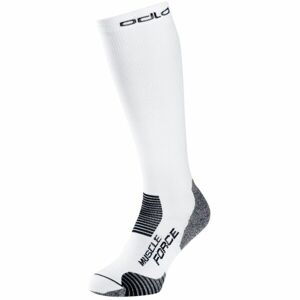 Odlo CERAMICOOL MUSCLE FORCE SOCKS OVER CALF Podkolenky, bílá, velikost 45-47