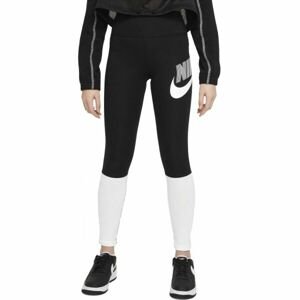 Nike SPORTSWEAR Dívčí legíny, černá, veľkosť S