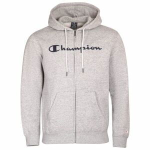 Champion HOODED FULL ZIP SWEATSHIRT Pánská mikina, šedá, velikost S