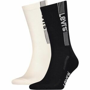 Levi's REG CUT SPORT LOGO 2P Unisexové ponožky, bílá, velikost 39/42