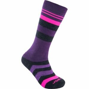 Sensor SLOPE MERINO Dětské ponožky, fialová, velikost 35-38