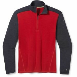 Smartwool M CLASSIC THERMAL MERINO BL 1/4 ZB Pánské triko, červená, velikost XXL