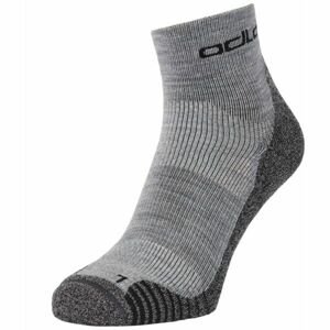 Odlo ACTIVE WARMHIKE SOCK QUARTER Turistické ponožky, šedá, veľkosť 42-44