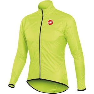 Castelli SQUADRA LONG JACKET žlutá L - Pánská cyklistická bunda